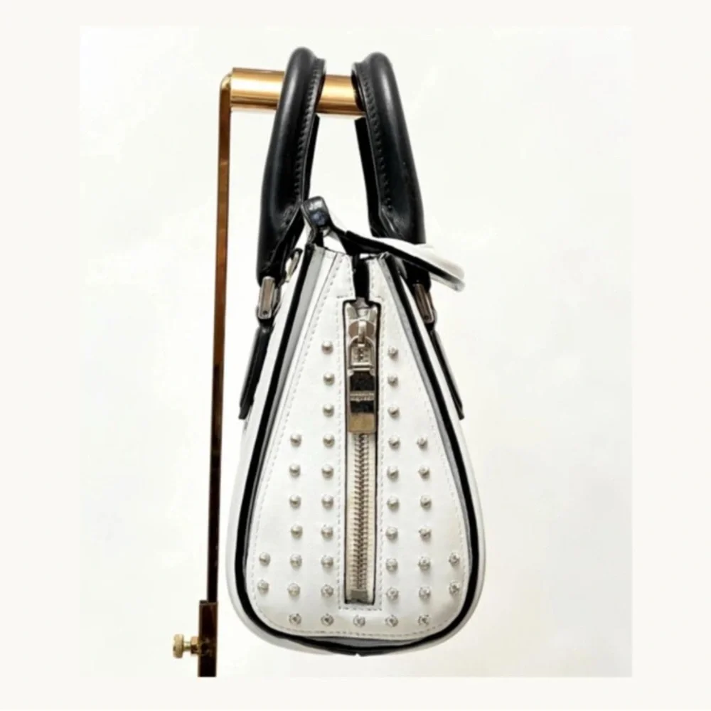 Alexander McQueen Black and White Lattice Satchel - Picture 5 of 16